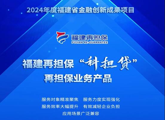福建再担保“科担贷”项目获评我省金融创新成果项目“二类项目”